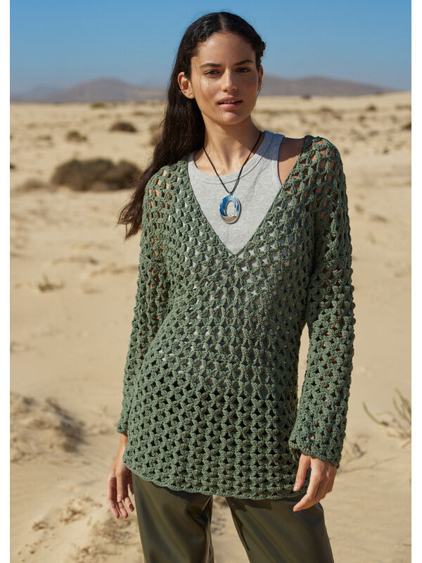 Lana Grossa PULL À MOTIFS DE FLEURS Promessa