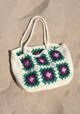 SAC AVEC DES CARRÉS GRANNY Organico de Lana Grossa