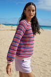 Lana Grossa PULL RAGLAN EN MOTIF DE BRIDES AJOURÉES Elastico