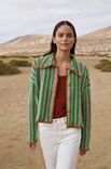 Lana Grossa CARDIGAN EN MOTIF CHEVRON CROCHETÉ À L'HORIZONTALE Organico