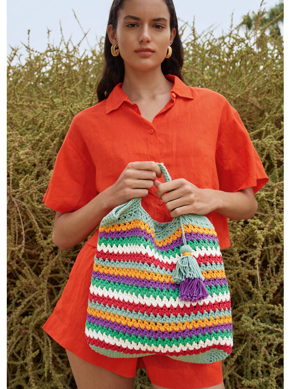 Lana Grossa SAC DE PLAGE EN MOTIF CHEVRON Promessa