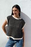 Lana Grossa TOP EN MOTIF A CARREAUX EN BRIDES Elastico