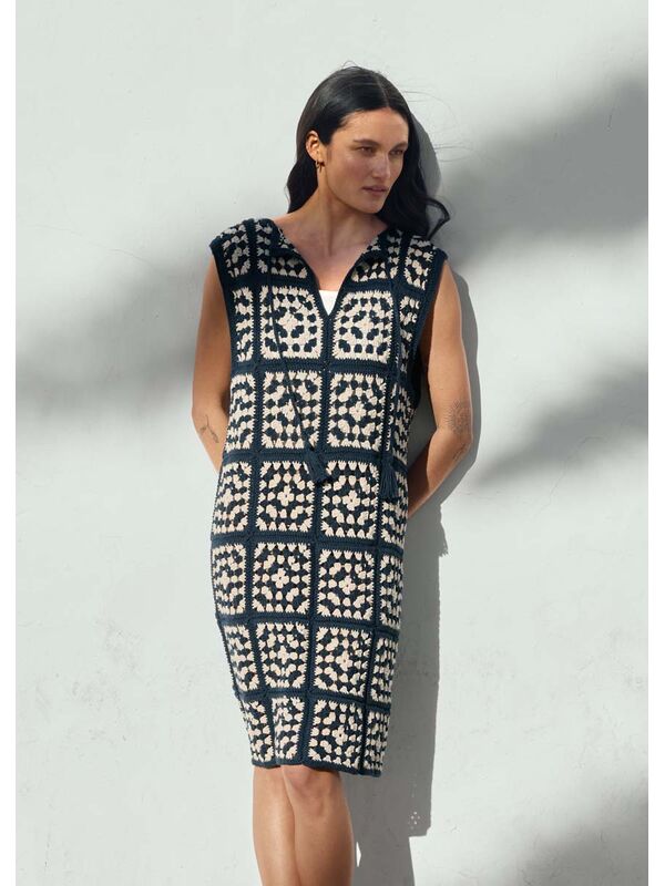 Lana Grossa ROBE A MOTIFS CARRES Elastico