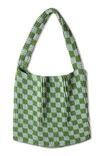 Lana Grossa CABAS EN MOTIF A CARREAUX EN BRIDES RELIEF Promessa