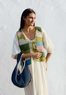 SAC EN MAILLES SERREES Natural Cotton de Lana Grossa