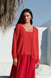 Lana Grossa CARDIGAN EN DOUBLES BRIDES ET MOTIF AJOURE EN BRIDES Summer Cashmere