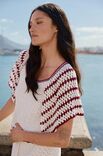 Lana Grossa TOP EN MOTIF COQUILLES ET MANCHES A VOLANTS Campo