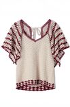 Lana Grossa TOP EN MOTIF COQUILLES ET MANCHES A VOLANTS Campo
