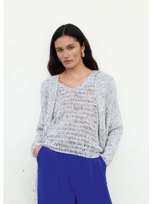 Lana Grossa CARDIGAN EN MAILLES SERREES ET TRIPLES BRIDES Maglia