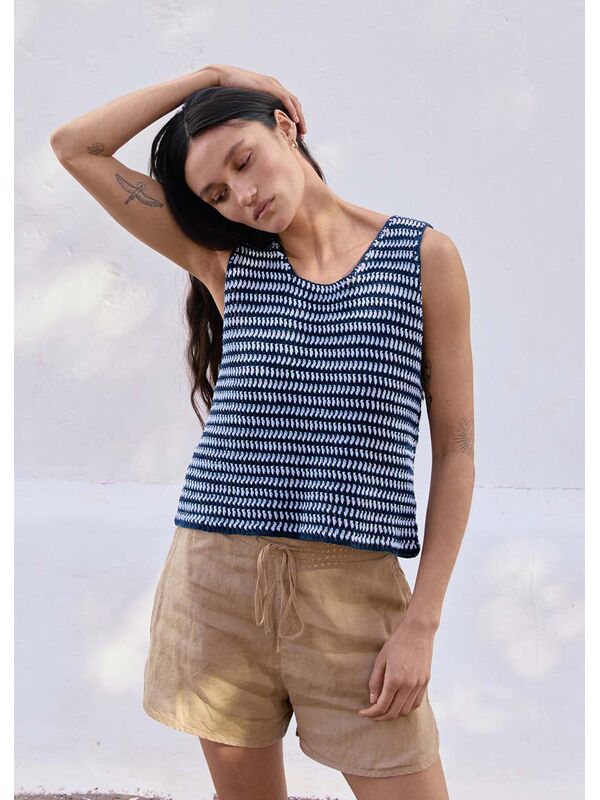 Lana Grossa TOP EN MOTIF FILET Elastico