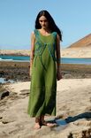 Lana Grossa ROBE EN BRIDES ET MOTIF A DAMIER Solo Lino