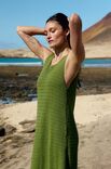 Lana Grossa ROBE EN BRIDES ET MOTIF A DAMIER Solo Lino