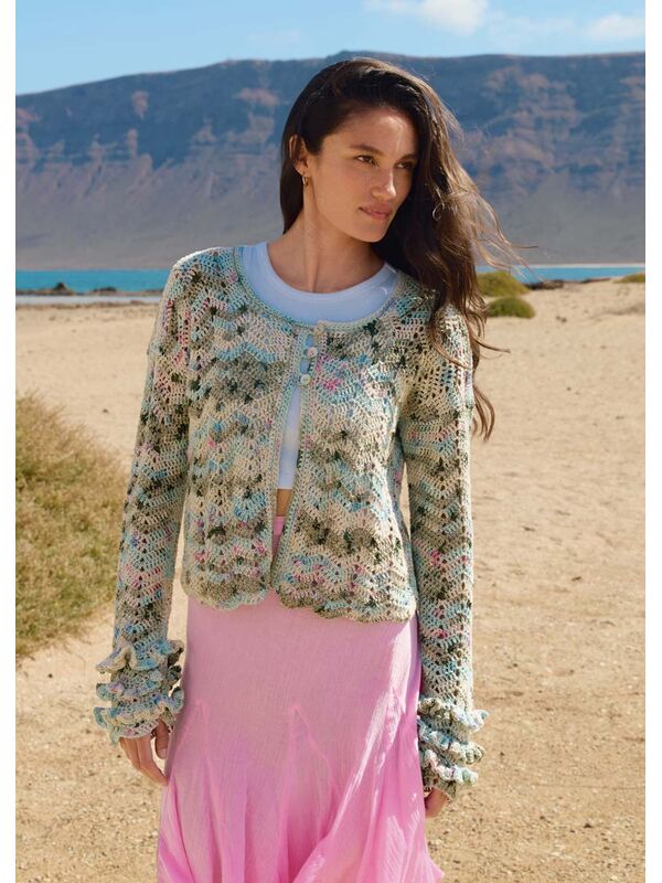 Lana Grossa VESTE EN MOTIF ZIGZAG AVEC VOLANTS Torto