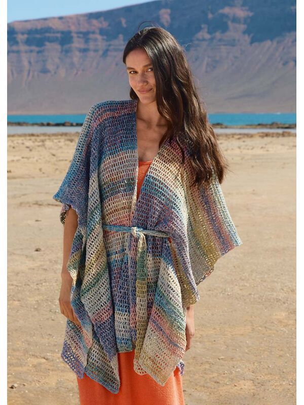 Lana Grossa PONCHO EN MOTIF FILET Mosaico