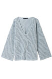 Lana Grossa PULL EN V EN MOTIF ZÉBRÉ EN FILET Summer Cashmere