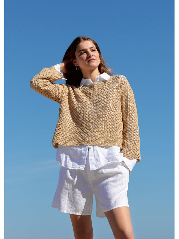 Lana Grossa T-PULL EN MOTIF TREILLIS Setapura