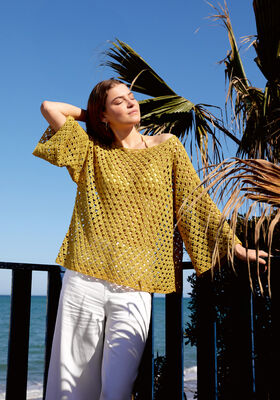 PULL MOTIF AJOURÉ DE BRIDES Diversa de Lana Grossa