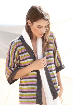 GILET Solo Lino de Lana Grossa