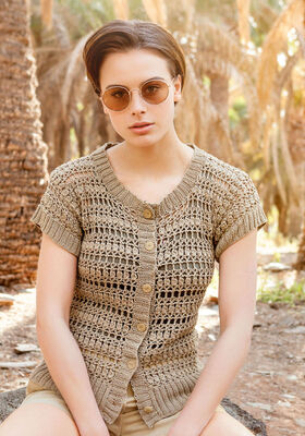 GILET Solo Lino de Lana Grossa