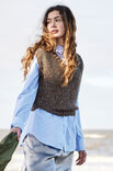 Lana Grossa PULL AVEC UNE ENCOLURE EN V Cool Merino Print