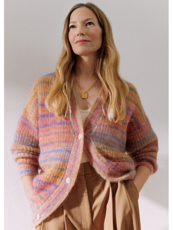 Lana Grossa GILET EN CÔTES ANGLAISES Silkhair Print