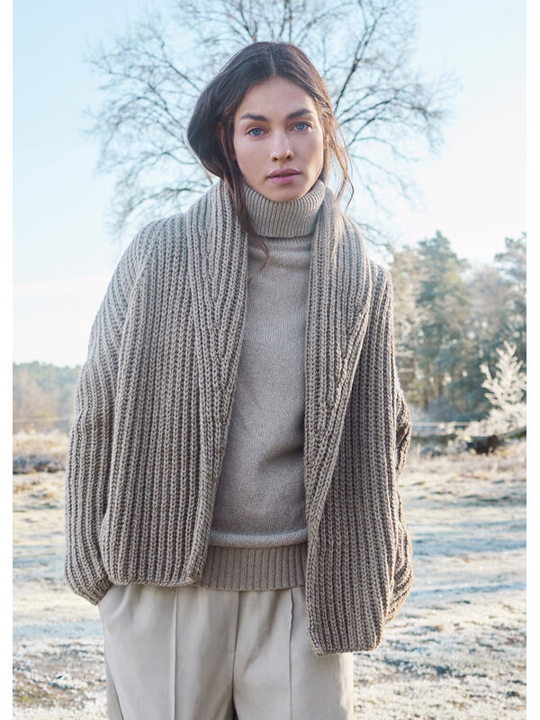Lana Grossa GILET AVEC UN COL CHÂLE Cool Merino Big