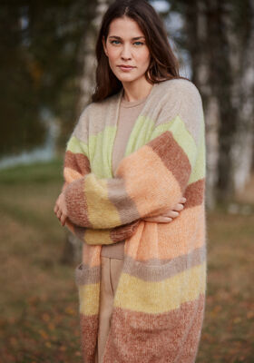 CARDIGAN LONG Silkhair de Lana Grossa