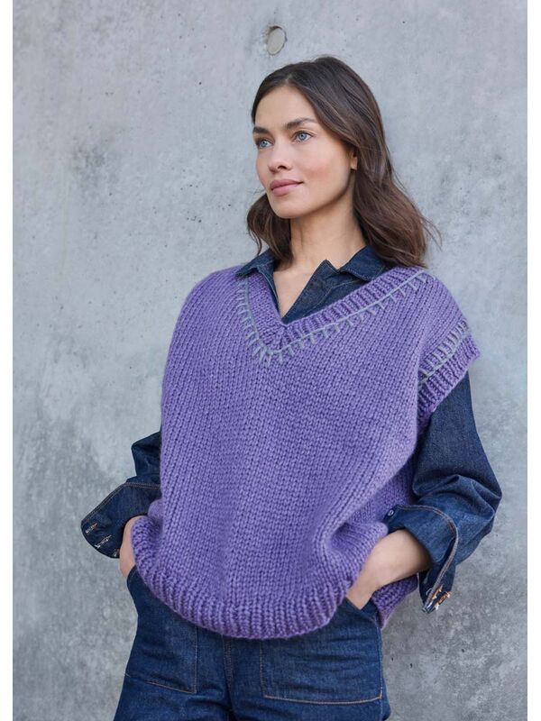Lana Grossa PULL SANS MANCHES EN V Winter Softness