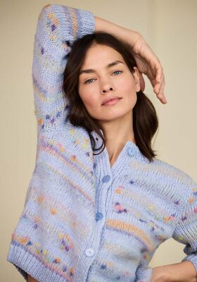 GILET AVEC DES MANCHES 3/4 Cassata & Cool Merino de Lana Grossa
