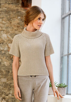 PULL CÔTELÉ Cool Wool Melange  de Lana Grossa