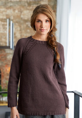 PULL RAGLAN AVEC UNE TORSADE Cool Wool Big de Lana Grossa