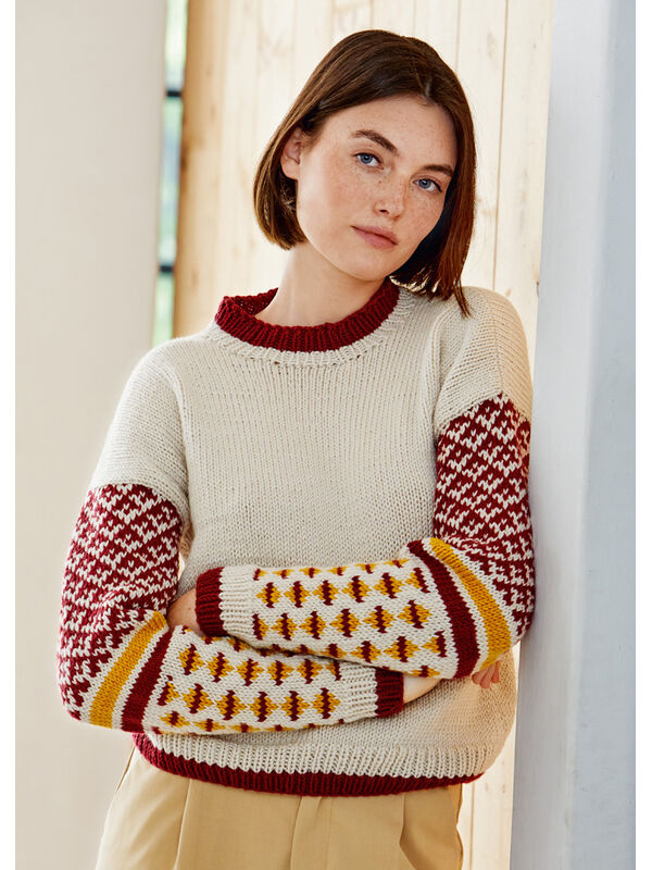 Lana Grossa PULL AVEC DES MANCHES JACQUARD Bingo