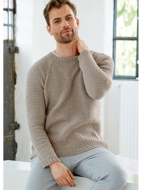 Lana Grossa PULL HOMME RAGLAN Cool Wool Mélange