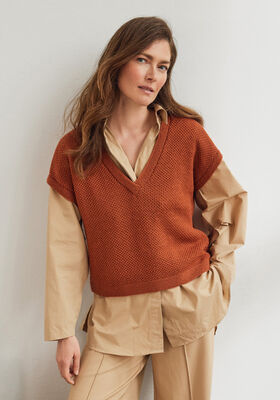 PULL EN CÔTES ANGLAISES Cool Wool Lace de Lana Grossa