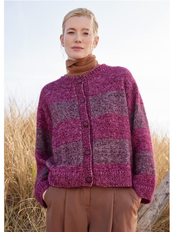 Lana Grossa GILET À BLOCS DE RAYURES Cool Wool Vintage & Silkhair