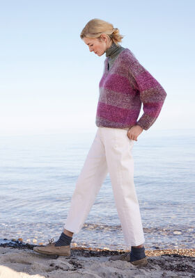 PULL EN V · Cool Wool Vintage & Silkhair de Lana Grossa