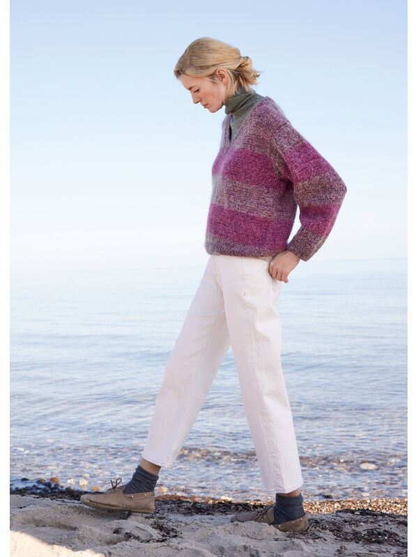Lana Grossa PULL EN V · Cool Wool Vintage & Silkhair