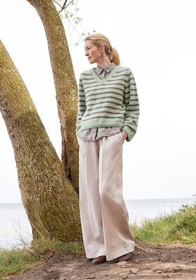 PULL À RAYURES Merino Superiore & Silkhair de Lana Grossa