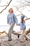Lana Grossa TOP-DOWN PULL À RAYURES Cool Wool Big Mélange
