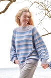 Lana Grossa TOP-DOWN PULL À RAYURES Cool Wool Big Mélange