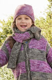 Lana Grossa ÉCHARPE À RAYURES ENFANT Vintage Chunky