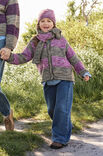 Lana Grossa GILET ENFANT À BLOCS DE RAYURES TOP-DOWN Vintage Chunky