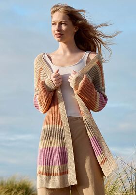 CARDIGAN LONG Solo Lino de Lana Grossa