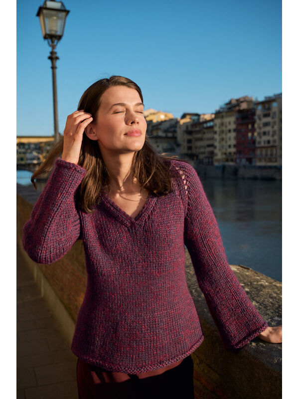 Lana Grossa PULL AVEC UNE ENCOLURE EN V Winter Softness & Silkhair