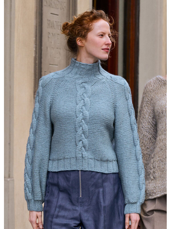 Lana Grossa PULL RAGLAN AVEC DES TORSADES Alta Moda Alpaca