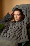 Lana Grossa PULL EN MOTIF TORSADÉ Nebbia