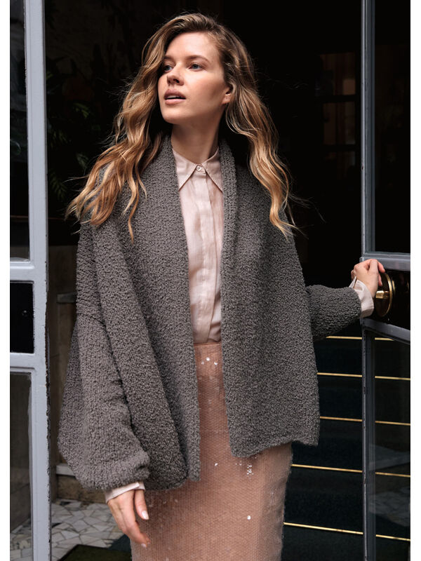 Lana Grossa CARDIGAN TOP-DOWN AVEC UNE ÉCHARPE COL Orsettini