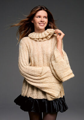 PULL AVEC UN COL ÉCHARPE TUBE Setasuri & Glamour de Lana Grossa