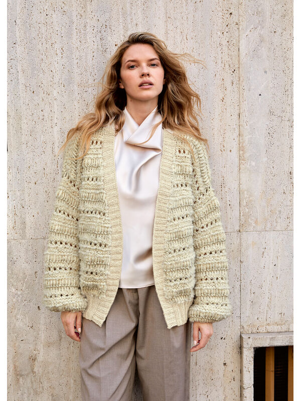 Lana Grossa GILET EN MÉLANGE DE FILS Alta Moda Alpaca, Orsetto & Chiaro
