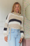 Lana Grossa PULL AVEC DES LIENS Natural Alpaca Lungo